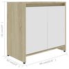 vidaXL Ντουλάπι Νιπτήρα Λευκό/Sonoma Δρυς 60 x 33 x 61 εκ. Μοριοσανίδα