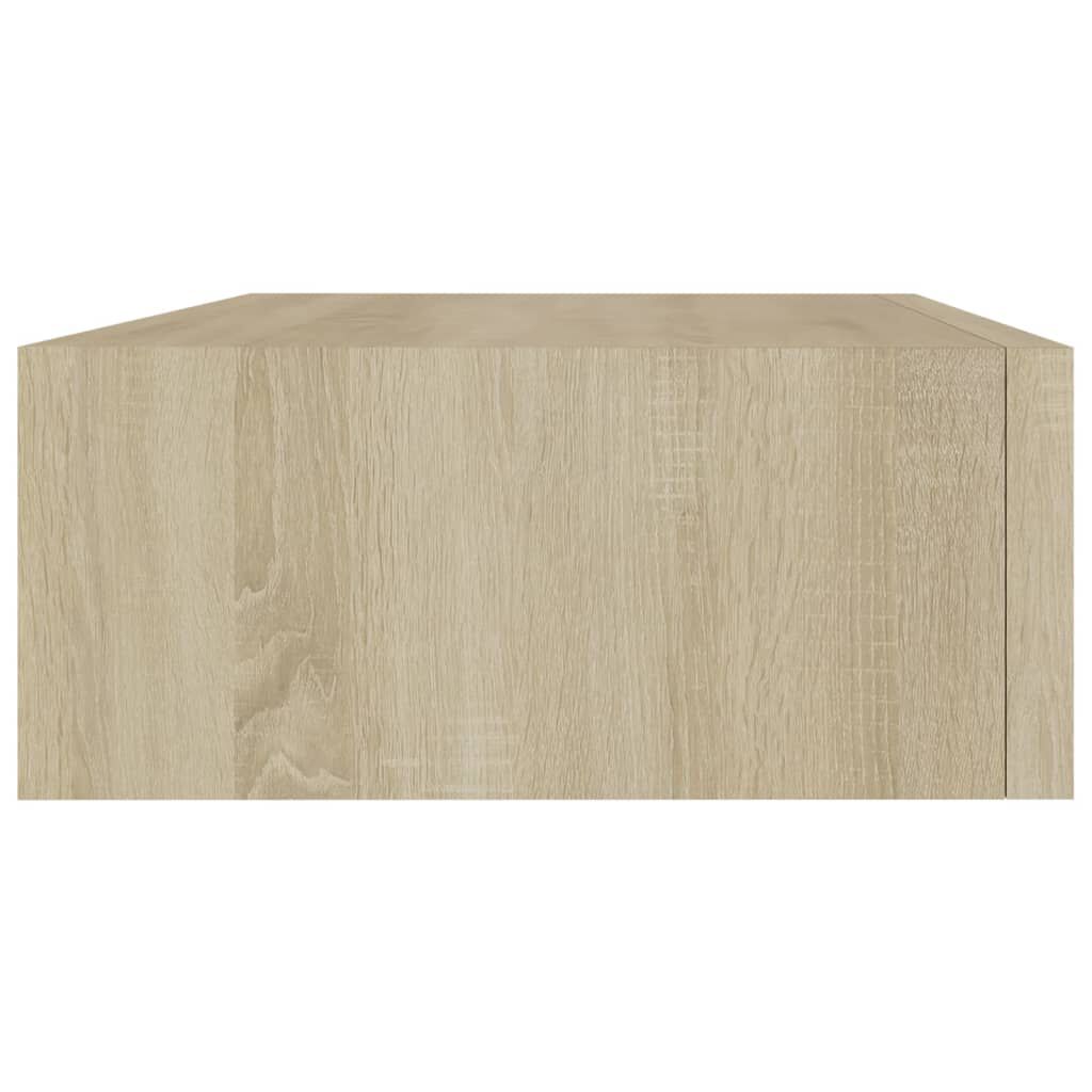 vidaXL Ράφι Επιτοίχιο με Συρτάρι Χρώμα Δρυός 40 x 23,5 x 10εκ. από MDF