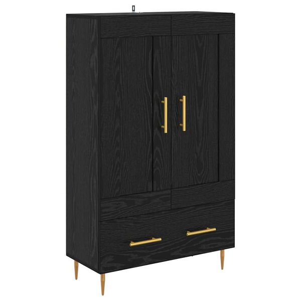 vidaXL Highboard &Mu;&alpha;ύ&rho;&eta; &Omicron;&xi;&upsilon;ά 69,5 x 31 x 115 &epsilon;&kappa;. &Epsilon;&pi;&epsilon;&xi;&epsilon;&rho;&gamma;&alpha;&sigma;&mu;έ&nu;&omicron; &xi;ύ&lambda;&omicron;