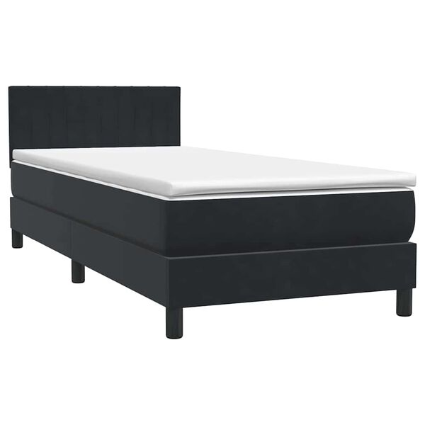 vidaXL Box Spring &Kappa;&rho;&epsilon;&beta;ά&tau;&iota; &mu;&epsilon; &sigma;&tau;&rho;ώ&mu;&alpha; &Mu;&alpha;ύ&rho;&omicron; 80x210 &epsilon;&kappa;. &Beta;&epsilon;&lambda;&omicron;ύ&delta;&iota;&nu;&omicron;