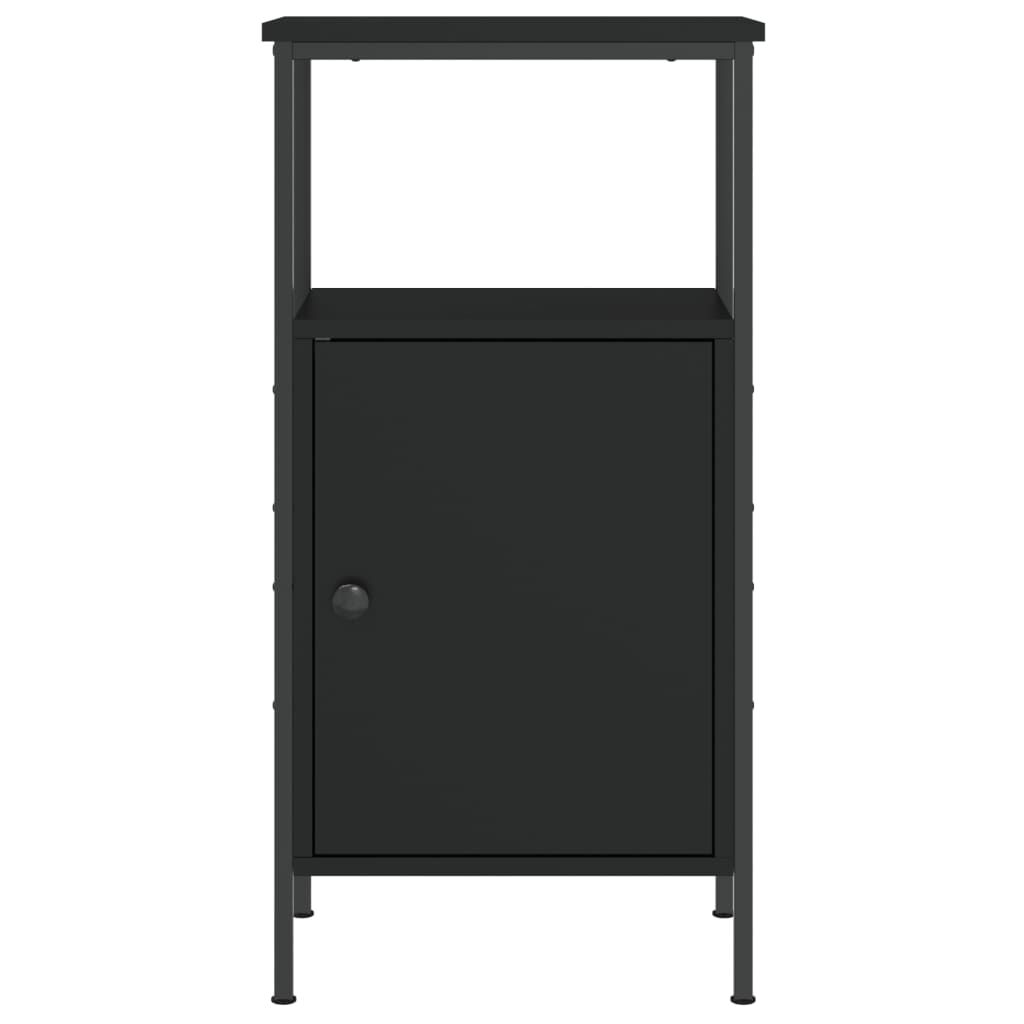 vidaXL Κομοδίνο Μαύρο 41 x 31 x 80 εκ. από Επεξεργασμένο Ξύλο