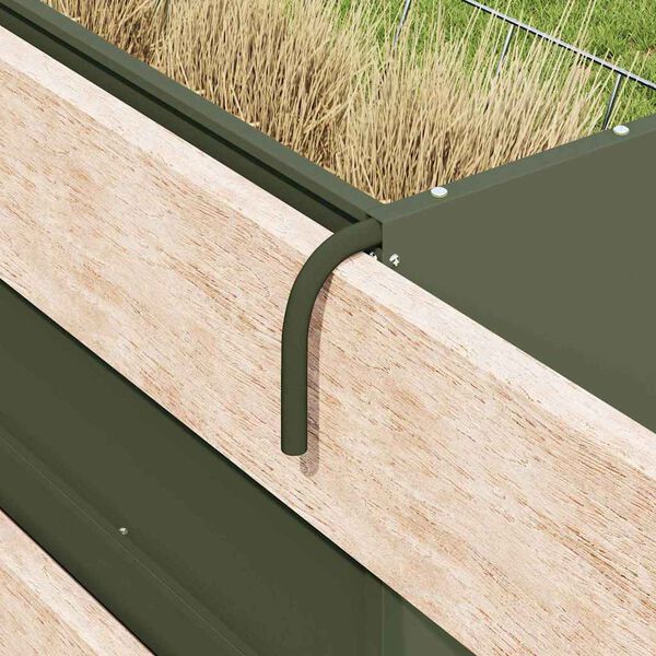 vidaXL Κρεμαστός τροφοδότης άχυρου Ελιά Πράσινη 61 x 33 x 66 εκ