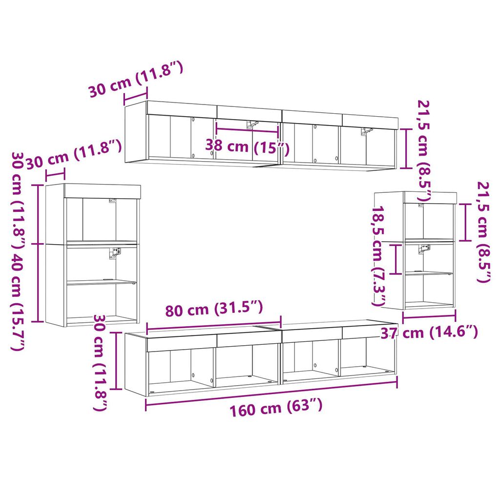Floating Shelf 2 τεμάχια Παλαιό ξύλο 40x28.5x40 εκ Επεξεργασμένο ξύλο