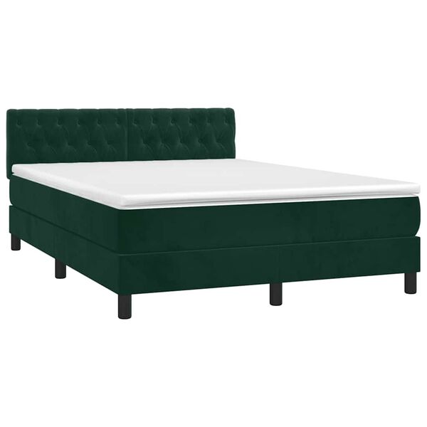 vidaXL &Kappa;&rho;&epsilon;&beta;ά&tau;&iota; Boxspring &mu;&epsilon; &Sigma;&tau;&rho;ώ&mu;&alpha; &Sigma;&kappa;&omicron;ύ&rho;&omicron; &Pi;&rho;ά&sigma;&iota;&nu;&omicron; 140x200&epsilon;&kappa;. &Beta;&epsilon;&lambda;&omicron;ύ&delta;&iota;&nu;&omicron;