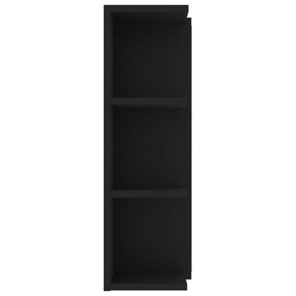vidaXL Καθρέφτης Μπάνιου με Ντουλάπι Μαύρος 80x20,5x64 εκ. Επεξ. Ξύλο