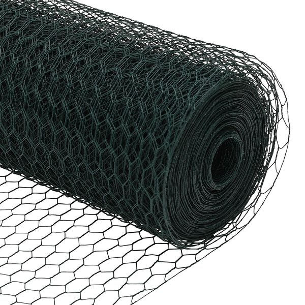 vidaXL Hexagon Φράκτης Πράσινος 0.8x10 μ Χάλυβας