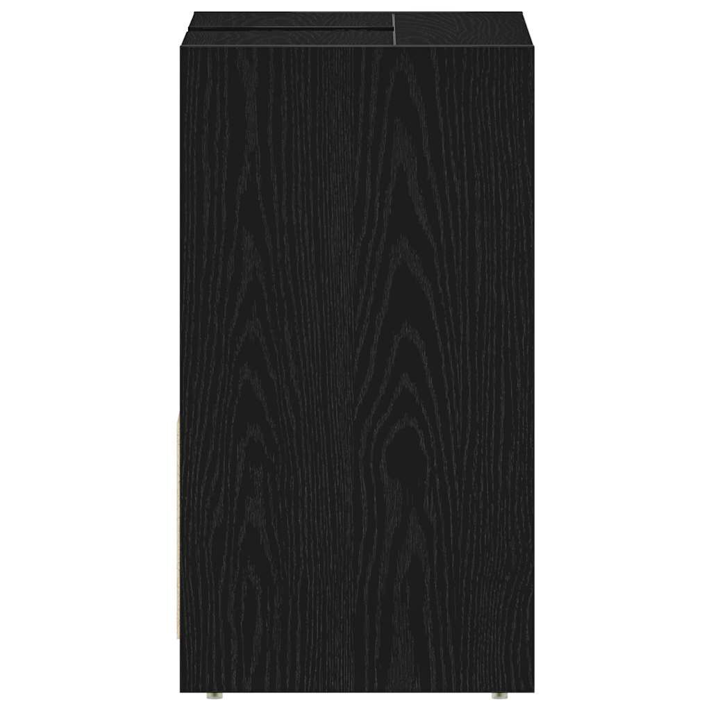 vidaXL Ντουλάπι μπάνιου Μαύρη βελανιδιά 60x33x60cm Κατασκευασμένο ξύλο