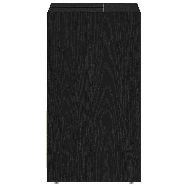 vidaXL Ντουλάπι μπάνιου Μαύρη βελανιδιά 60x33x60cm Κατασκευασμένο ξύλο