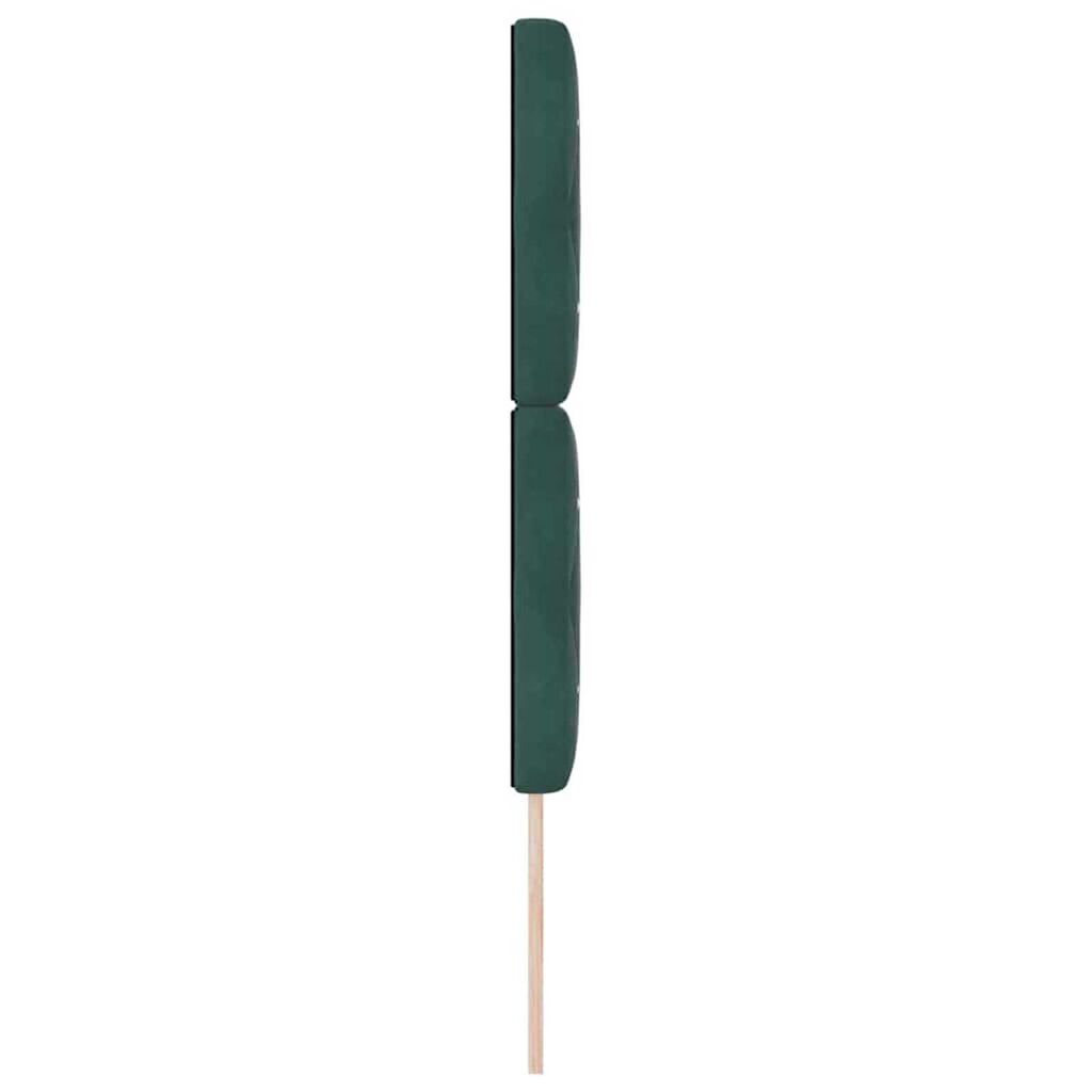 vidaXL Βελούδινο Κεφαλάρι Argyle Σκούρο πράσινο 80 cm Βελούδο