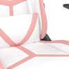 vidaXL Καρέκλα Gaming Λευκό και Ροζ από Συνθετικό Δέρμα