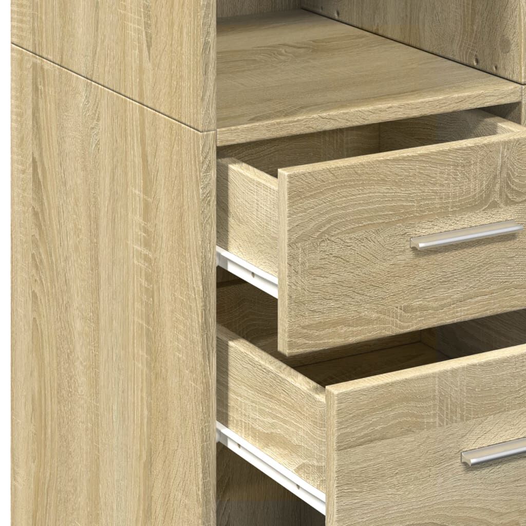 vidaXL Ραφιέρα με Ντουλάπια Sonoma Δρυς 70x42,5x225 εκ. Επεξ. Ξύλο