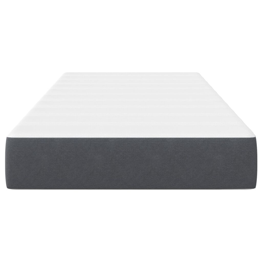 vidaXL Στρώμα με Σπείρες Pocket Σκούρο Γκρι Μεσαίο 90x200x20 εκ Υφάσματος