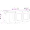 vidaXL Μπαούλο Αποθήκευσης Κήπου 138x53x57 εκ Σκ. Γκρι/Μαύρο 130 Λίτρα