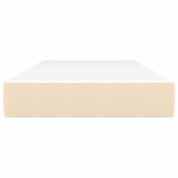vidaXL Στρώμα με Pocket Springs Κρεμ 90x200x20 εκ. Υφασμάτινο