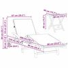 vidaXL Ξαπλώστρα 3 pcs Μπεζ 40 x 40 x 40εκ Μασίφ ξύλο ακακίας