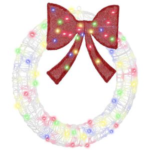 vidaXL &Sigma;&tau;&epsilon;&phi;ά&nu;&iota; &mu;&epsilon; 60 LED &Pi;&omicron;&lambda;ύ&chi;&rho;&omega;&mu;&omicron; 76 x 8.5 x 76 &epsilon;&kappa; &Alpha;&kappa;&rho;&upsilon;&lambda;&iota;&kappa;ό