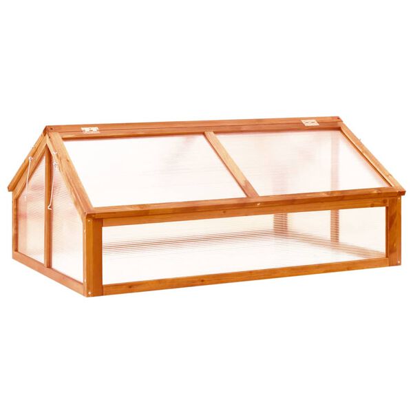 vidaXL Θερμοκήπιο Καφέ 114 x 80 x 50 εκ. από Ξύλο Ελάτης