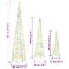 vidaXL Χριστουγεννιάτικο Δέντρο 3 pcs Θερμό λευκό 20 x 20 x 80 εκ PET