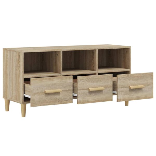 vidaXL Έπιπλο Τηλεόρασης Sonoma Δρυς 102 x 36 x 50 εκ. Επεξεργ. Ξύλο
