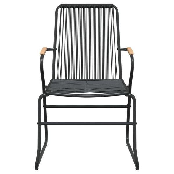 vidaXL Καρέκλες Κήπου 2 τεμ. Μαύρες 58 x 59 x 85,5 εκ. Ρατάν PVC