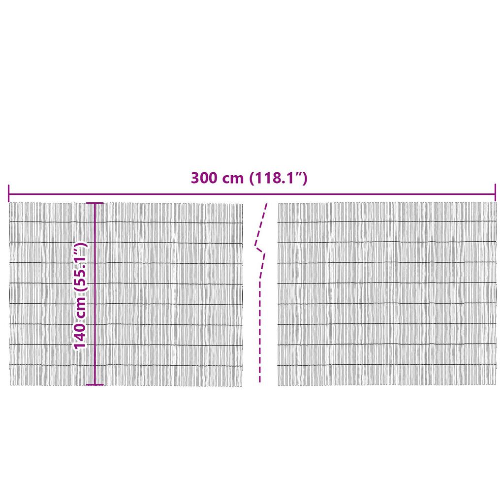 vidaXL Φράχτης Garden Reed 300x140 εκ
