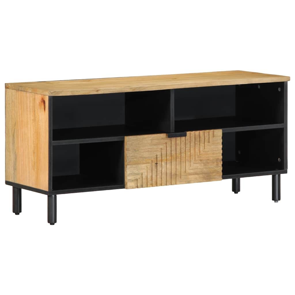 vidaXL Ντουλάπι τηλεόρασης καφέ 100x33x46 cm μασίφ ξύλο Mango