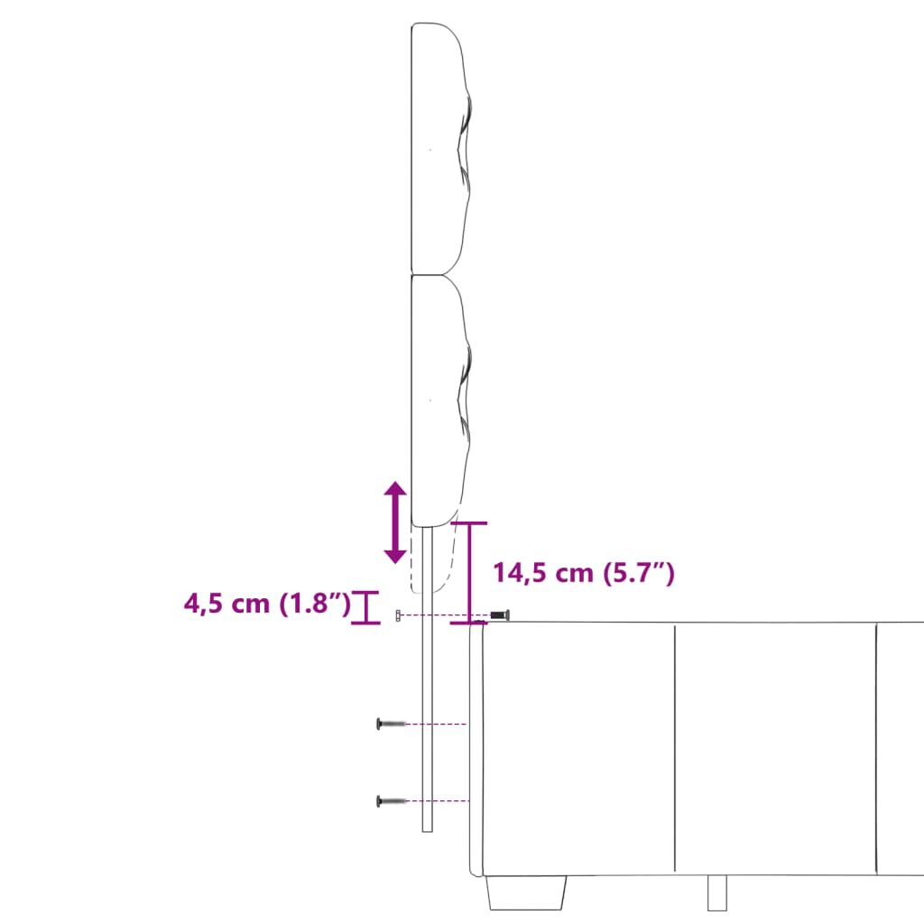vidaXL Κρεβάτι Boxspring με Στρώμα Μπλε 120x190 εκ. Υφασμάτινο
