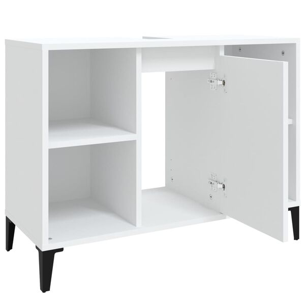 vidaXL Ντουλάπι Νιπτήρα Λευκό 80 x 33 x 60 εκ. Επεξεργασμένο Ξύλο