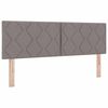 vidaXL Κρεβάτι με ελατήρια με στρώμα Taupe 140 x 200 cm ύφασμα