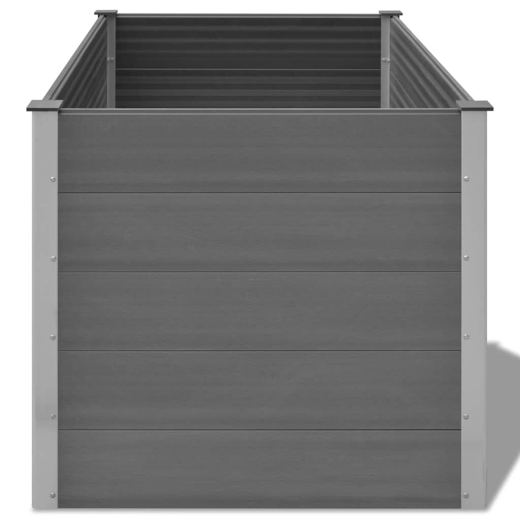 vidaXL Ζαρντινιέρα Υπερυψωμένη Γκρι 150 x 100 x 91 εκ. από WPC