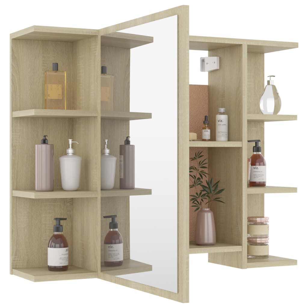 vidaXL Καθρέφτης Μπάνιου Sonoma Δρυς 80 x 20,5 x 64 εκ. από Επεξ. Ξύλο