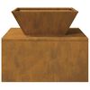 vidaXL Φωτιά Σκ rusty 50 x 50 x 40 cm Ατσάλι σκληρυθέν στον αέρα