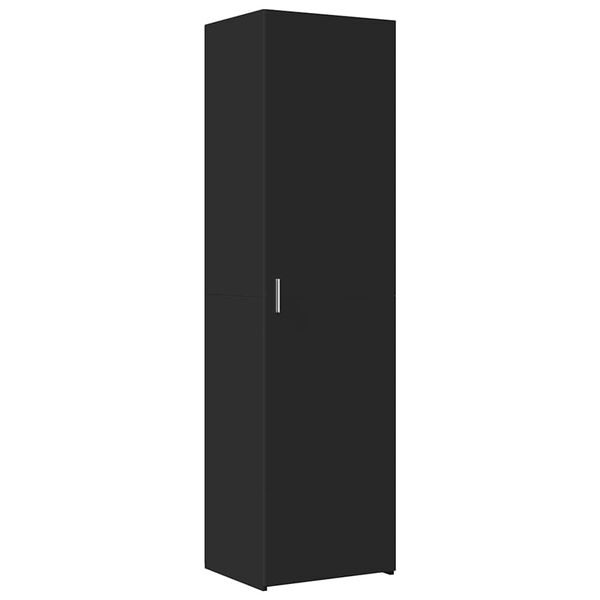 vidaXL Ντουλάπι Αποθήκευσης Στενό Μαύρο 50x42,5x225 εκ. Επεξεργ. Ξύλο