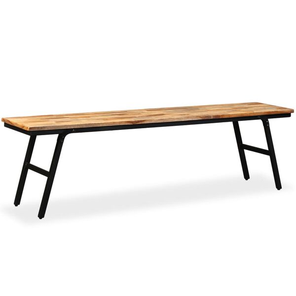 vidaXL Πάγκος 160 x 35 x 45 εκ. από Ανακυκλωμένο Ξύλο Teak και Ατσάλι