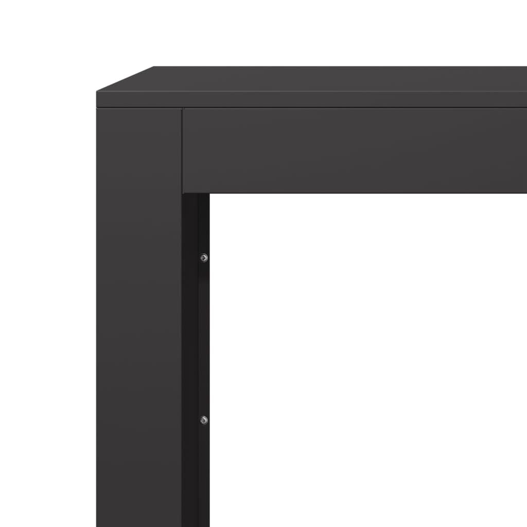 vidaXL Ράφι Καυσόξυλων Μαύρο 60x40x80 εκ. Ατσάλινο