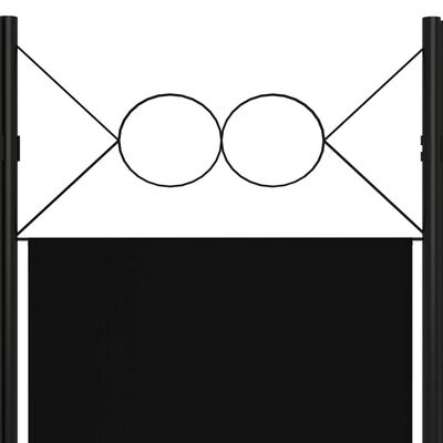 vidaXL Διαχωριστικό Δωματίου με 3 Πάνελ Μαύρο 120 x 180 εκ.