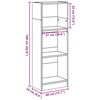 vidaXL Βιβλιοθήκη Γκρι Sonoma 40x24x109 εκ. από Επεξεργασμένο Ξύλο