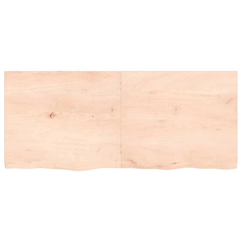 vidaXL Επιφάνεια Τραπεζιού 140x60x(2-4)εκ Ακατέργαστο Μασίφ Ξύλο Δρυός