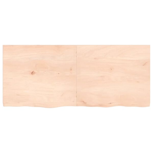 vidaXL Επιφάνεια Τραπεζιού 140x60x(2-4)εκ Ακατέργαστο Μασίφ Ξύλο Δρυός