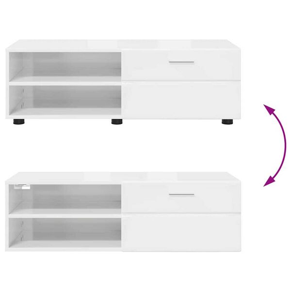 vidaXL Ντουλάπι TV με συρτάρι Γκρι σκυροδέματος 100.5 x 39 x 30 εκ