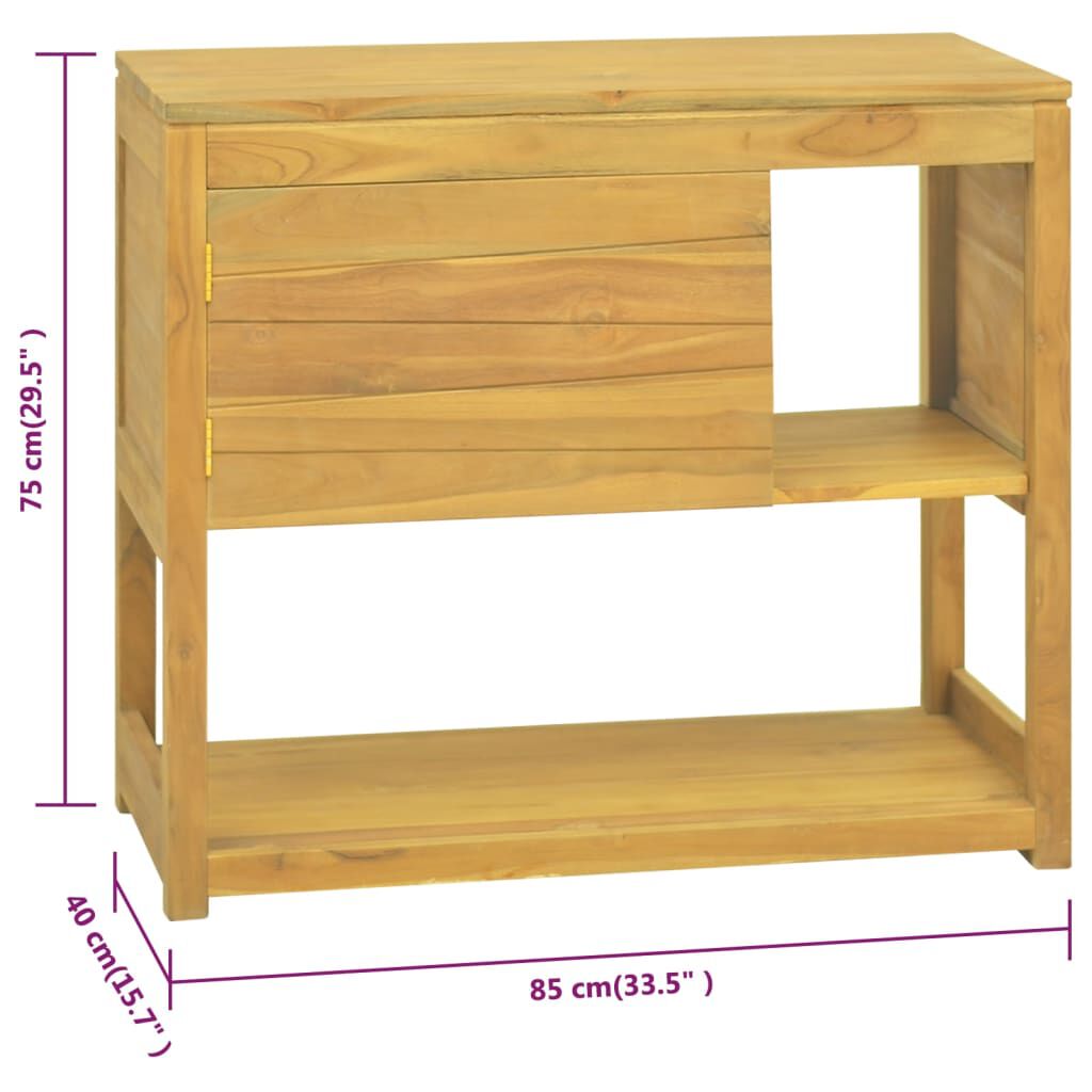 vidaXL Έπιπλο Μπάνιου 85x40x75 εκ. από Μασίφ Ξύλο Teak
