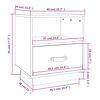 vidaXL Κομοδίνο Γκρι 40 x 34 x 45 εκ. από Μασίφ Ξύλο Πεύκου