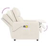 vidaXL Πολυθρόνα Μασάζ Ηλεκτρική Μπεζ από Ύφασμα Μικροϊνών