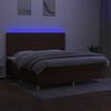 vidaXL &Kappa;&rho;&epsilon;&beta;ά&tau;&iota; Boxspring &mu;&epsilon; &Sigma;&tau;&rho;ώ&mu;&alpha; & LED &Sigma;&kappa;.&Kappa;&alpha;&phi;έ 200x200&epsilon;&kappa;. &Upsilon;&phi;&alpha;&sigma;&mu;ά&tau;&iota;&nu;&omicron;