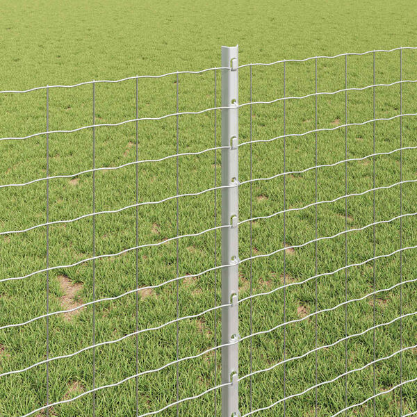 vidaXL Πό posts φράχτη 88 pcs Ασημί 140 cm Ατσάλι