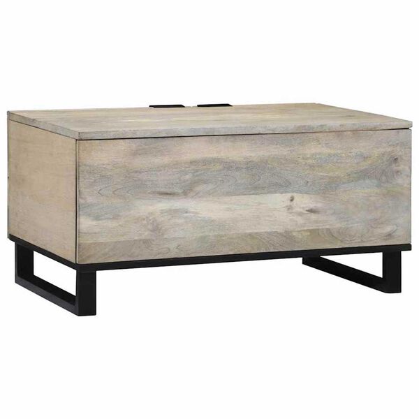 vidaXL Τραπεζάκι σαλονιού Άσπρο, Μαύρο 80 x 50 x 40 cm
