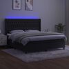 vidaXL &Kappa;&rho;&epsilon;&beta;ά&tau;&iota; Boxspring &mu;&epsilon; &Sigma;&tau;&rho;ώ&mu;&alpha; & LED &Mu;&alpha;ύ&rho;&omicron; 160x200 &epsilon;&kappa;. &Beta;&epsilon;&lambda;&omicron;ύ&delta;&iota;&nu;&omicron;