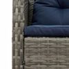 vidaXL Σετ Καναπέ Κήπου 6 pcs γκρι και ναυτικό μπλε συνθετικό ρατάν