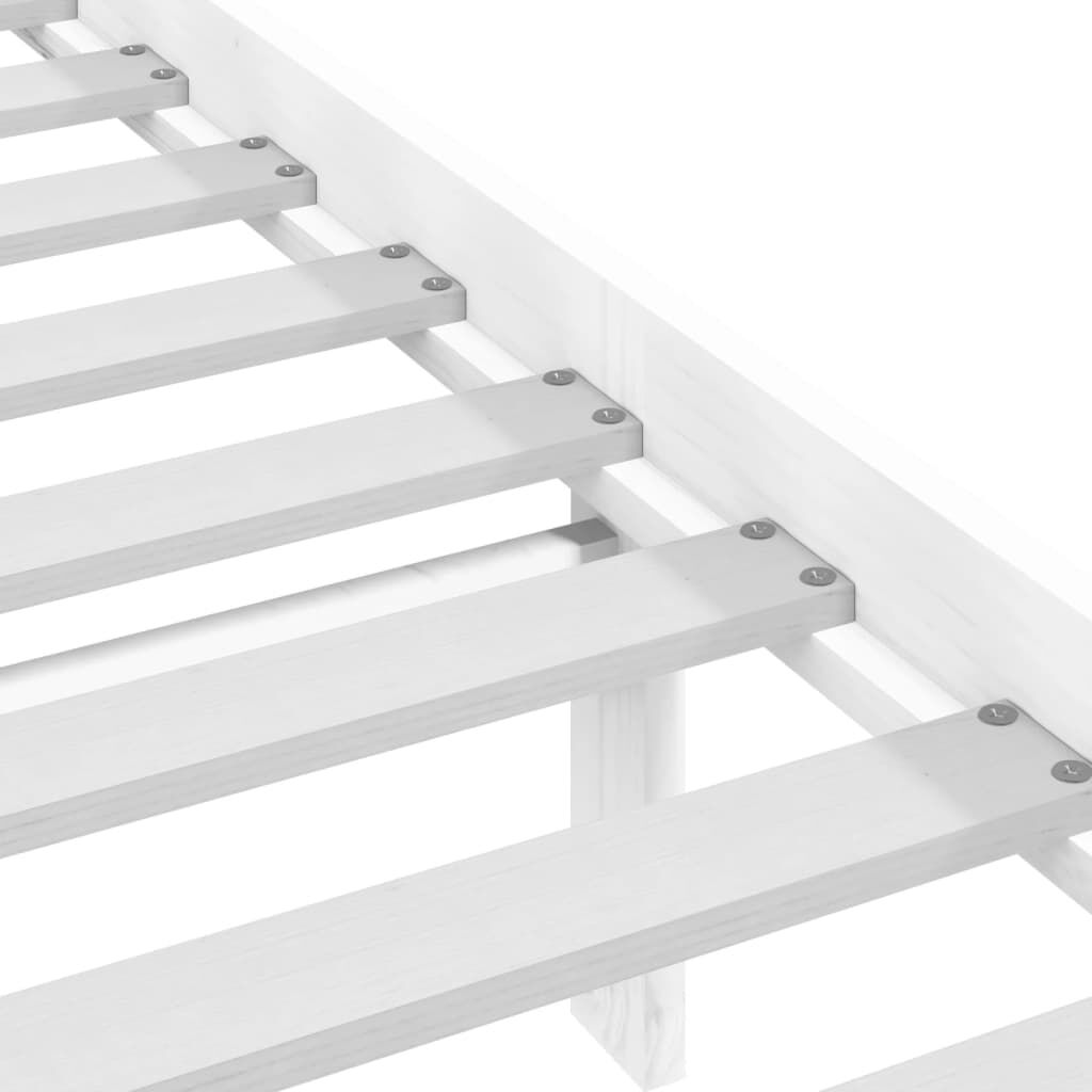 vidaXL Σκελετός Κρεβ. Χωρίς Στρώμα Λευκό 180x200 εκ Μασίφ Πεύκο