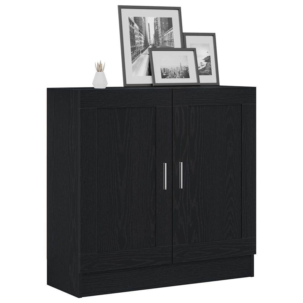 vidaXL Βιβλιοθήκη Μαύρη Δρυς 82,5x30,5x80 εκ σε Επεξεργασμένο Ξύλο